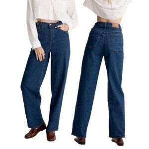 Madewell Dark Blue Wide Leg Jeans